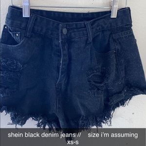 black denim jeans